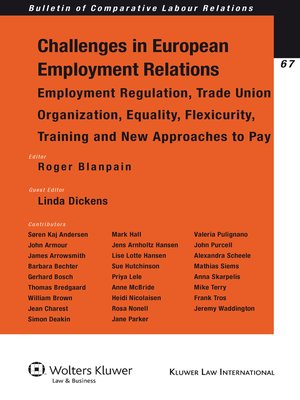 cover image of Challenges of European Employment Relations